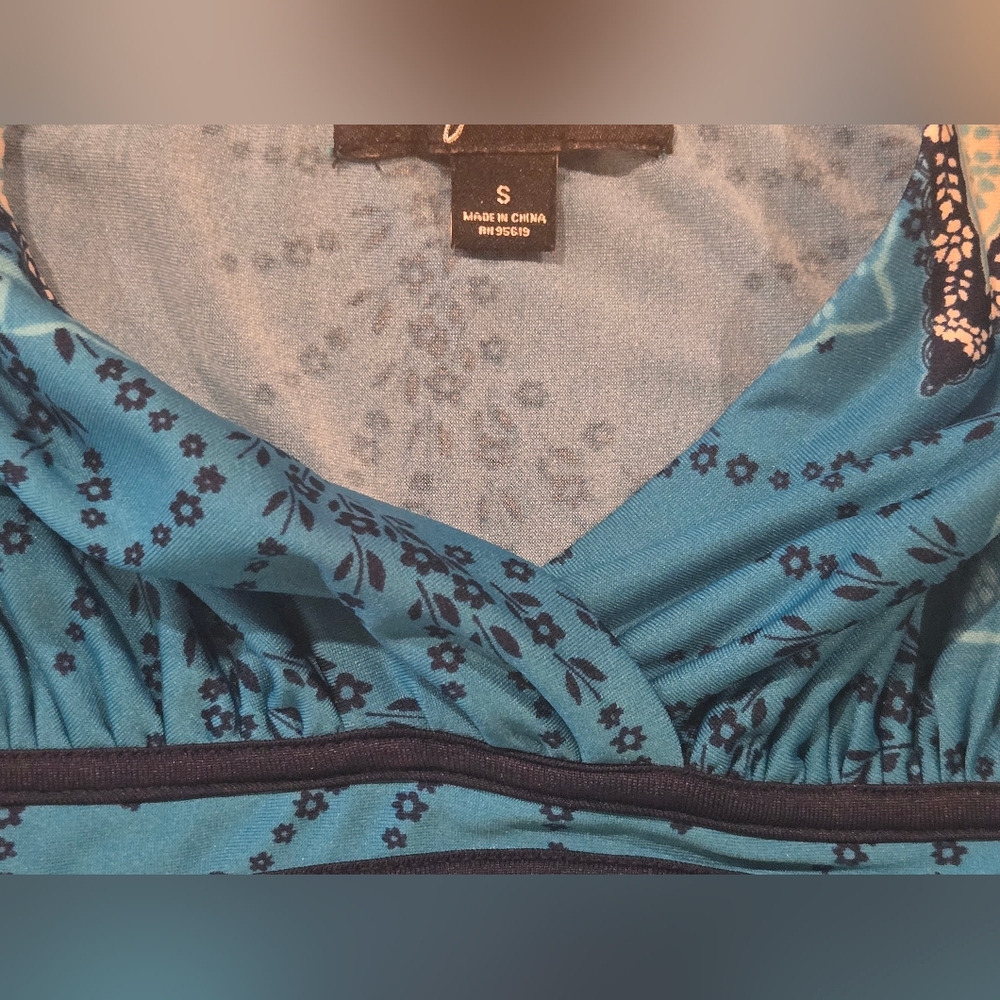 GNW Blue Patterned Maxi Dress - image 6